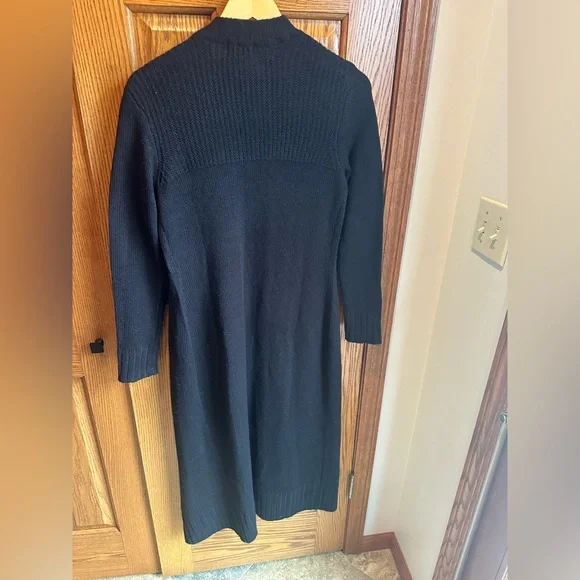 Venus Long Duster Cardigan Sweater Size Small Gold Button Captain Military - Picture 4 of 8